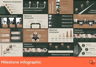 里程碑发展史信息图形PPT模板 - 顶尖PPT