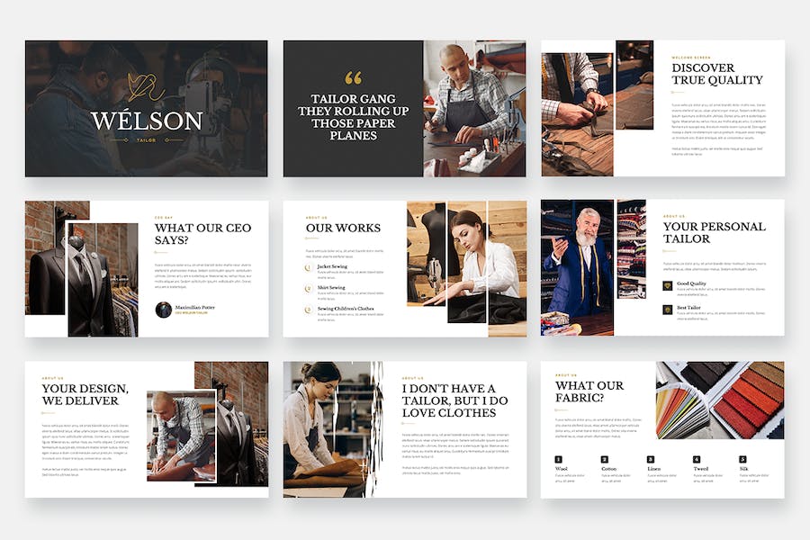 裁缝行业定制服务Keynote模板 - 顶尖PPT
