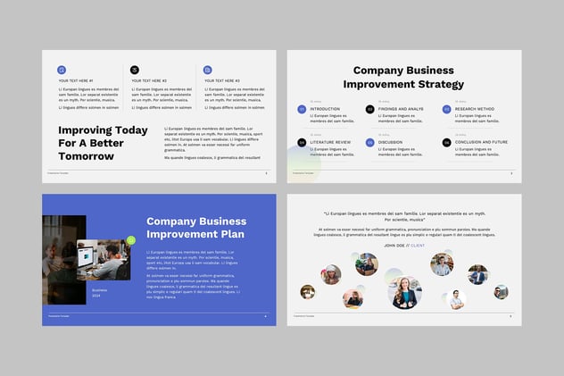 商务风格业务改进PPT模板 - 顶尖PPT