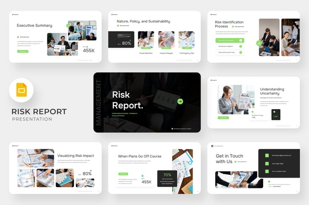 风险报告分析PPT演示模板 - 顶尖PPT