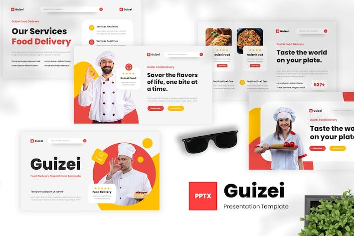 食品送餐讲述展示方案推介PPT模板 - 顶尖PPT