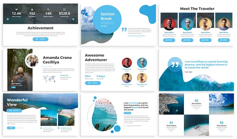 旅游景点品牌推广宣传Keynote模板 - 顶尖PPT