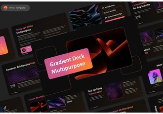 渐变风格商务数据统计分析PPT模板 - 顶尖PPT
