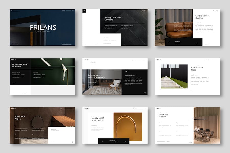 商务室内设计工作汇报PPT模板 - 顶尖PPT