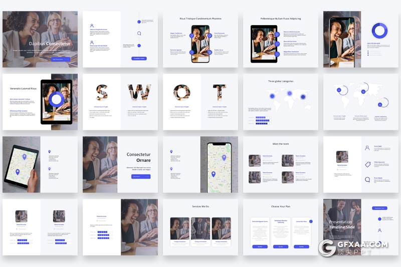 20页4:3尺寸企业公司团队介绍商务通用ppt模板 - 顶尖PPT