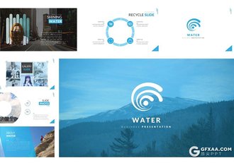 50页欧美扁平化简约商务风格ppt模板 5种主题配色 - 顶尖PPT