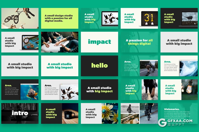 111页大标题图片排版商务多用途PPT模板 - 顶尖PPT