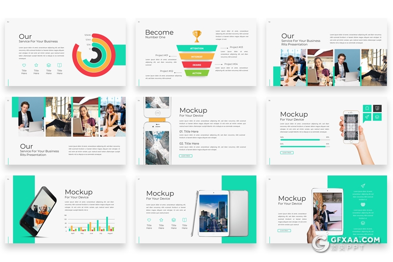 67页扁平化创意方块组合设计商务风格keynote模板 - 顶尖PPT