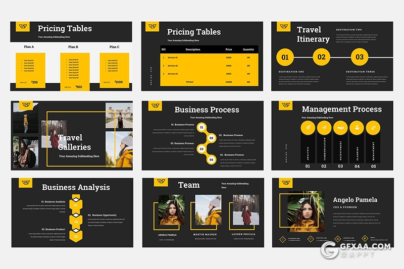 45页国外扁平化户外旅行品牌服饰分析介绍keynote模板 - 顶尖PPT