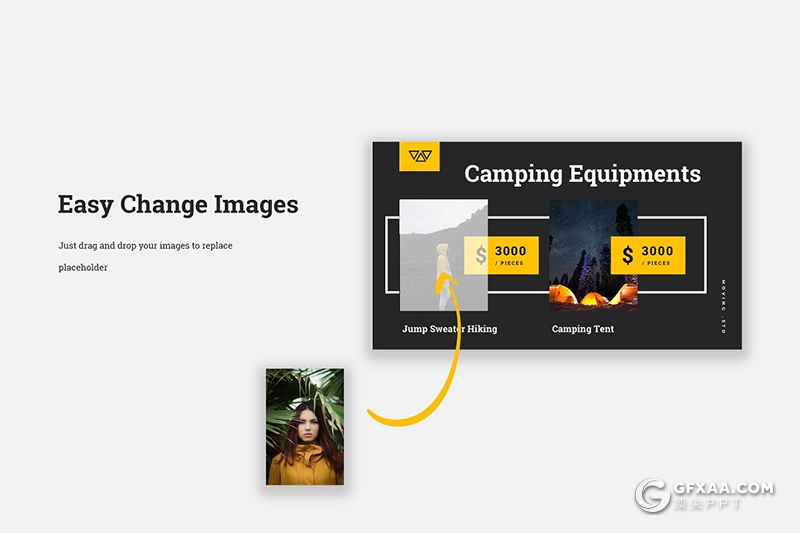 45页国外扁平化户外旅行品牌服饰分析介绍keynote模板 - 顶尖PPT