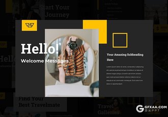 45页国外扁平化户外旅行品牌服饰分析介绍PPT模板 - 顶尖PPT