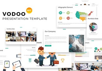 30页5种配色商务图形设计工作汇报计划ppt模板 16:9和4:3两种尺寸 - 顶尖PPT