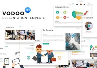 30页5种配色商务图形设计工作汇报计划keynote模板 16:9和4:3两种尺寸 - 顶尖PPT