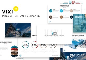 30页5种配色商务图形设计多用途Google slides模板 16:9和4:3两种尺寸 - 顶尖PPT