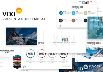 30页5种配色商务图形设计多用途ppt模板 16:9和4:3两种尺寸 - 顶尖PPT