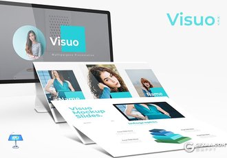 30页扁平化文艺风格商务通用keynote模板 5种主题配色 - 顶尖PPT