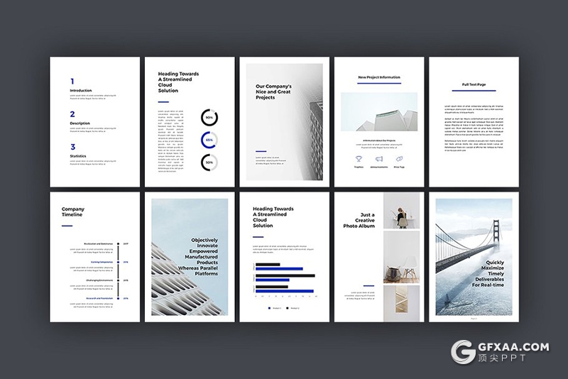 59页A4尺寸规格极致简约文艺商务风格keynote模板 - 顶尖PPT