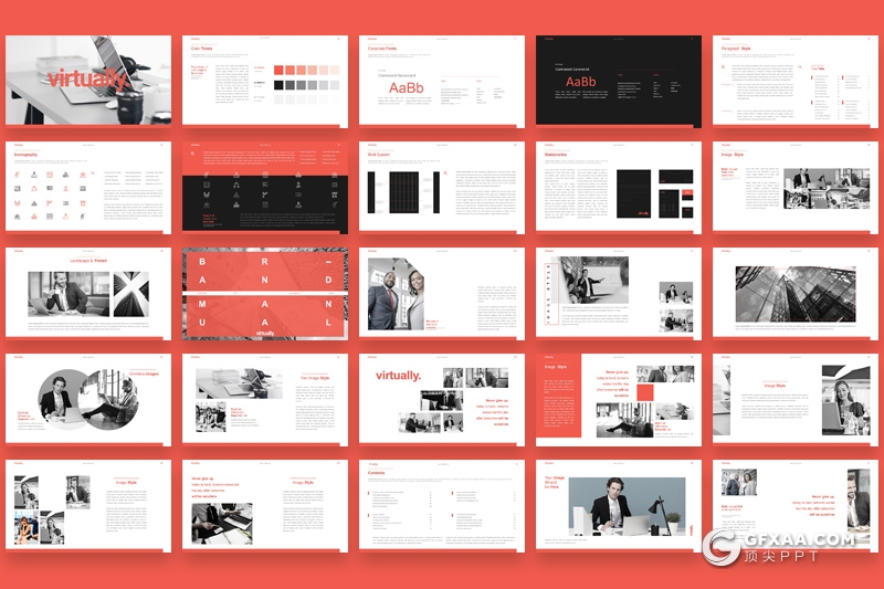 50页红色项目方案提报介绍展示PPT模板 - 顶尖PPT