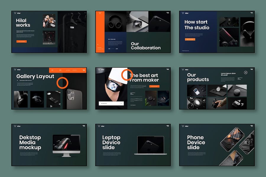 橙色科技商务企业宣传PPT模板 - 顶尖PPT