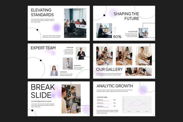 虚幻背景时尚简约大气PPT模板 - 顶尖PPT