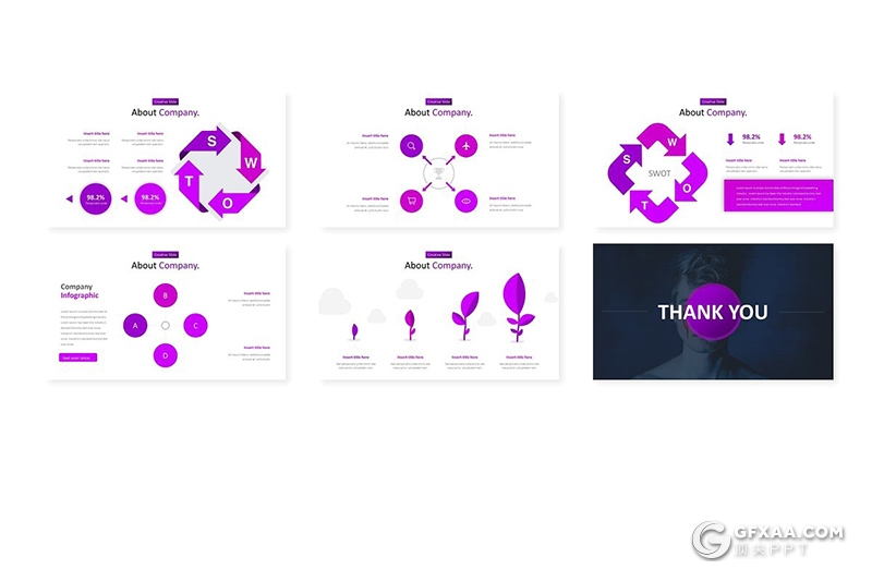 30页精美商务图形国外商务工作计划总结keynote模板 - 顶尖PPT