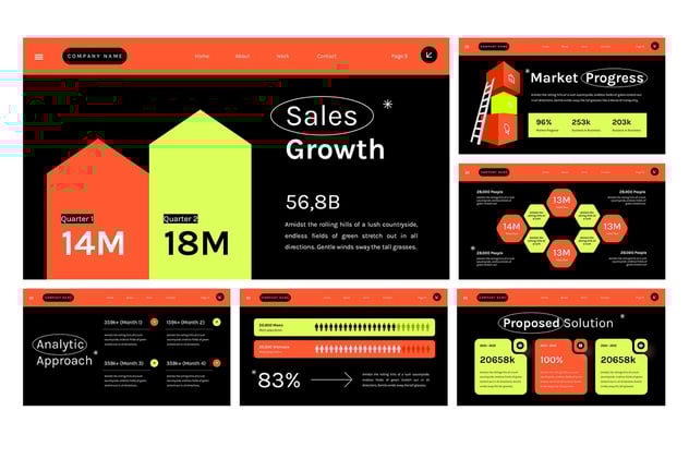 数据可视化分析展示PPT模板 - 顶尖PPT