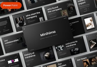 黑色极简风格商务商业PPT模板 - 顶尖PPT