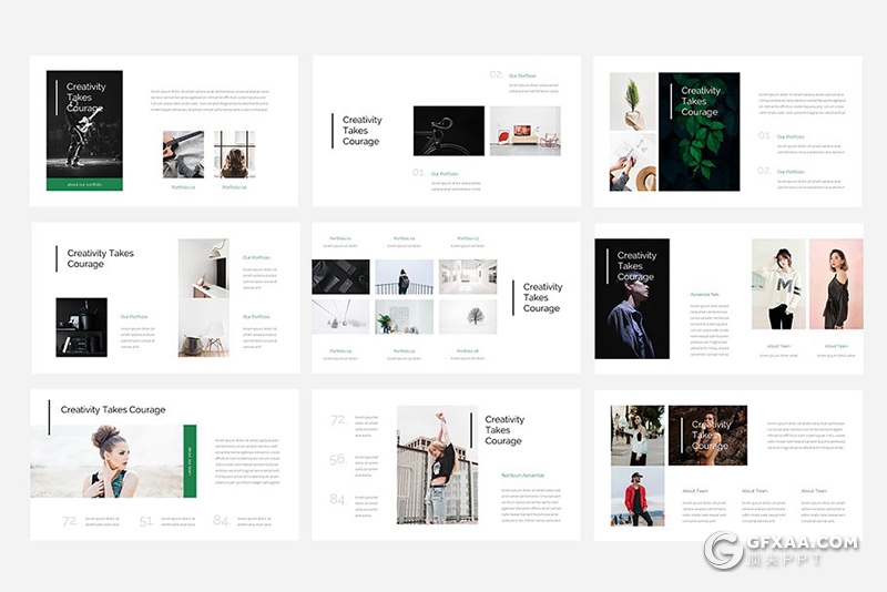 61页国外极简文艺风格PPT模板 - 顶尖PPT