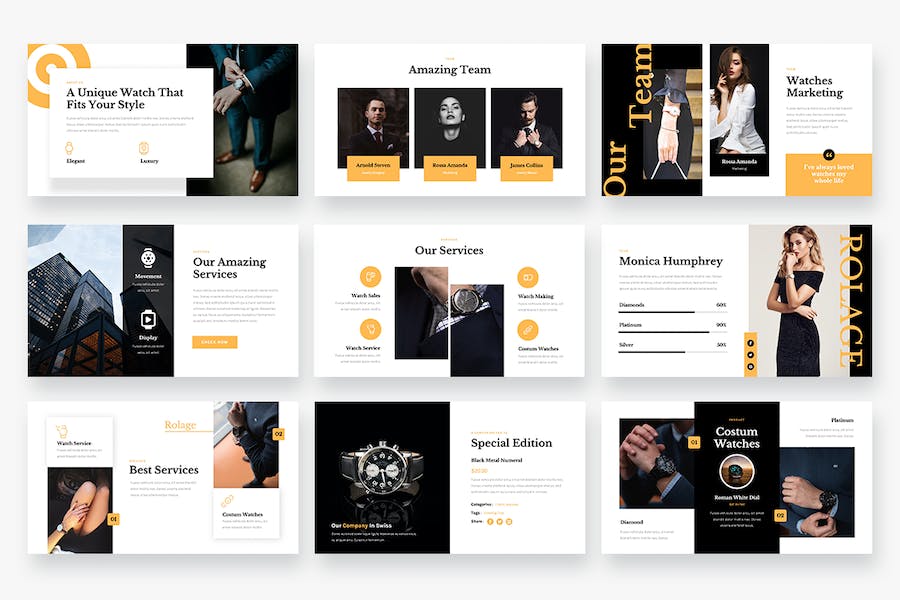 手表产品宣传展示PPT模板 - 顶尖PPT