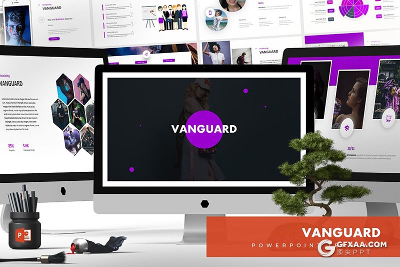 30页欧美风格项目介绍展示工作计划总结PPT模板 5种主题配色 - 顶尖PPT