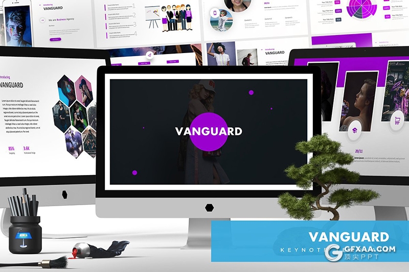 30页欧美风格项目介绍展示工作计划总结keynote模板 5种主题配色 - 顶尖PPT