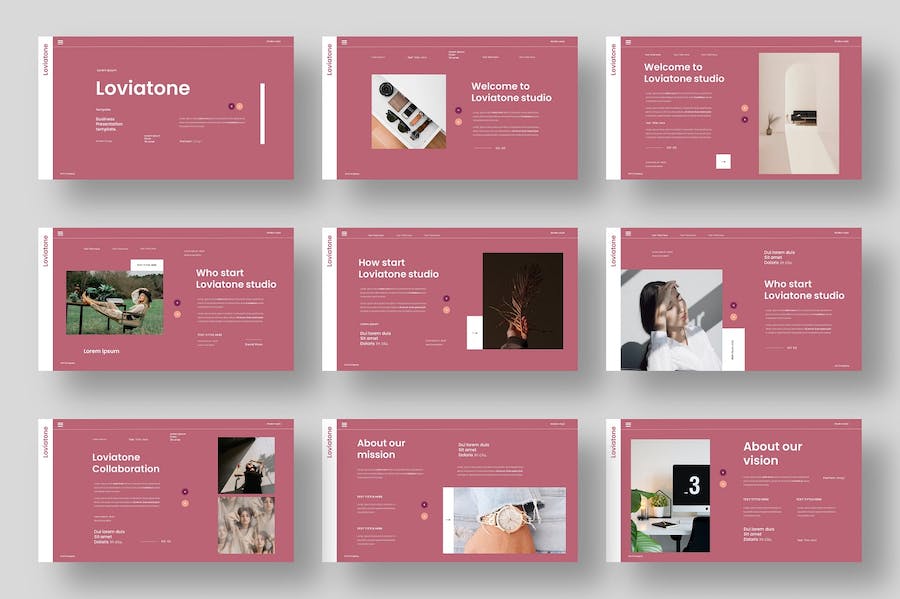 扁平化复古配色业务合作项目投资商业商务keynote模板 - 顶尖PPT