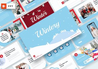 冬季下雪PPT模板 - 顶尖PPT