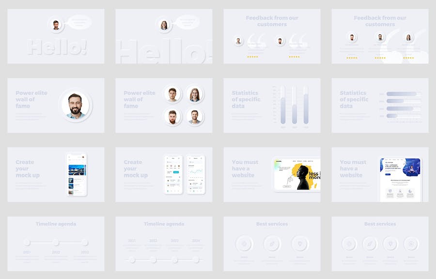 大气简约团队人员介绍keynote模板 - 顶尖PPT