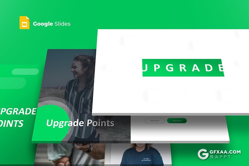 30页5种配色扁平化商务多用途Google slides模板 - 顶尖PPT