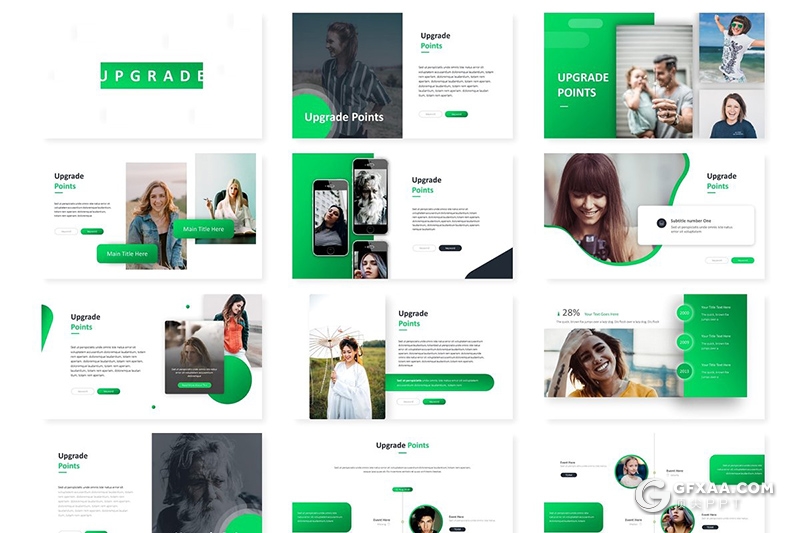 30页5种配色扁平化商务多用途keynote模板 - 顶尖PPT