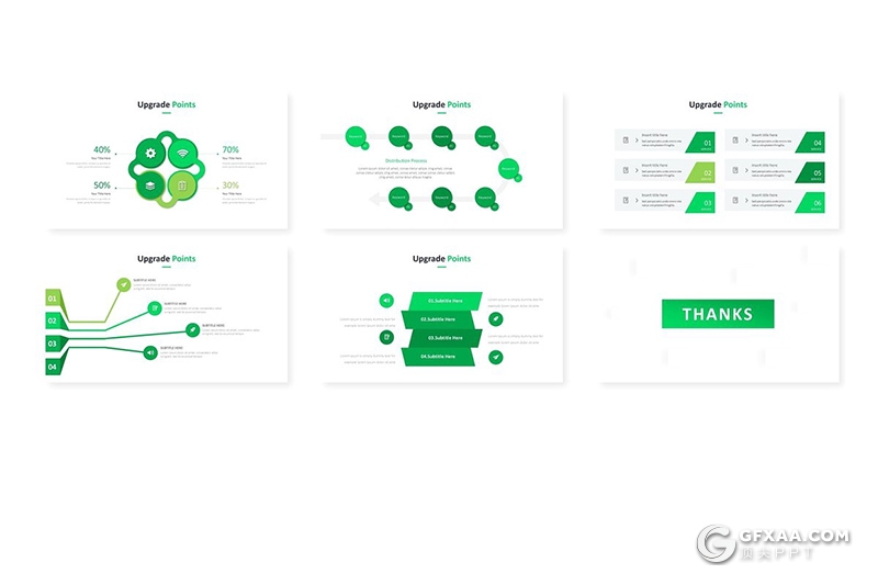 30页5种配色扁平化商务多用途keynote模板 - 顶尖PPT