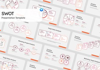 SWOT分析图形图表展示Keynote模板 - 顶尖PPT