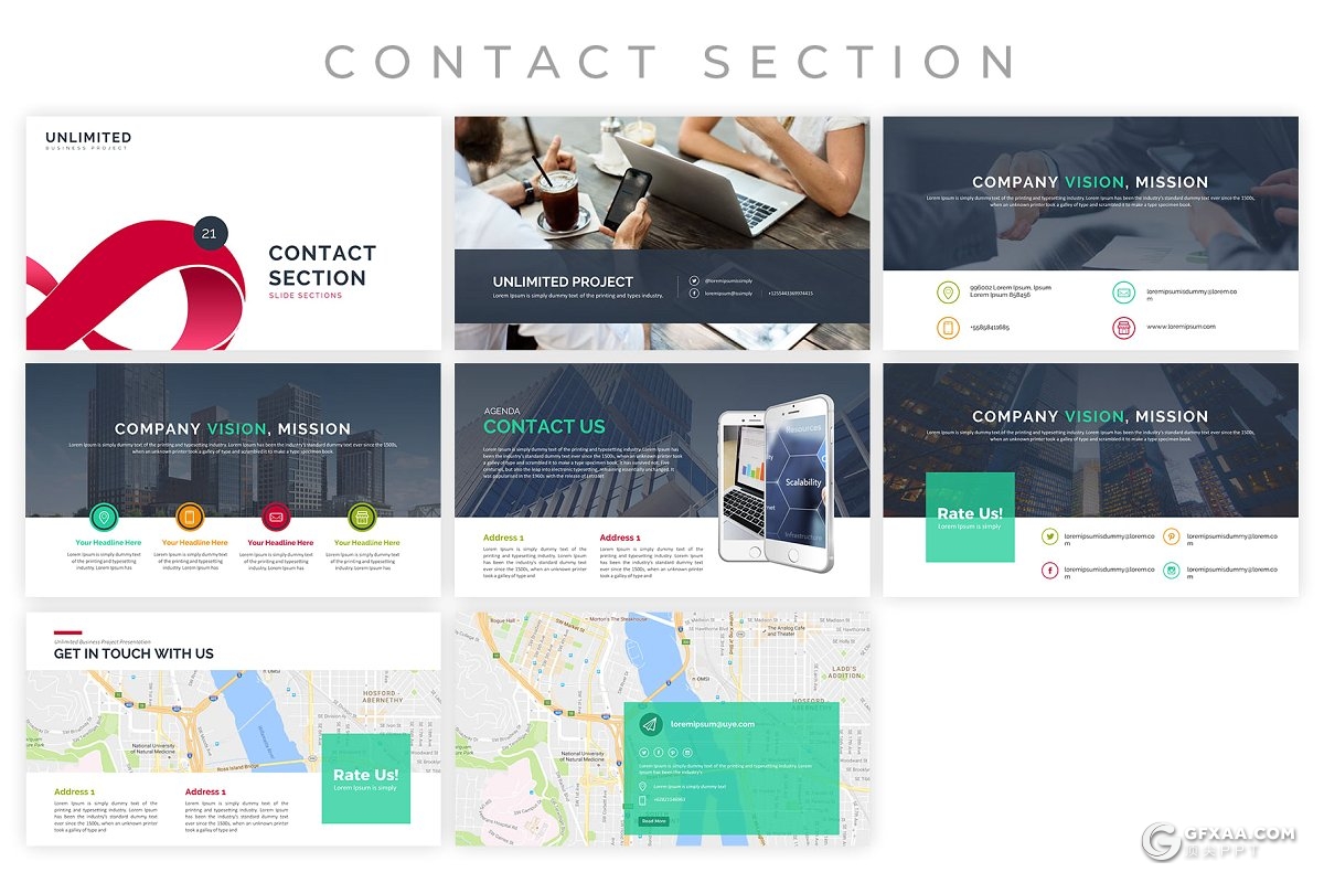 280页国外高端商务企业公司介绍商业项目展示欧美多用途PPT模板 - 顶尖PPT
