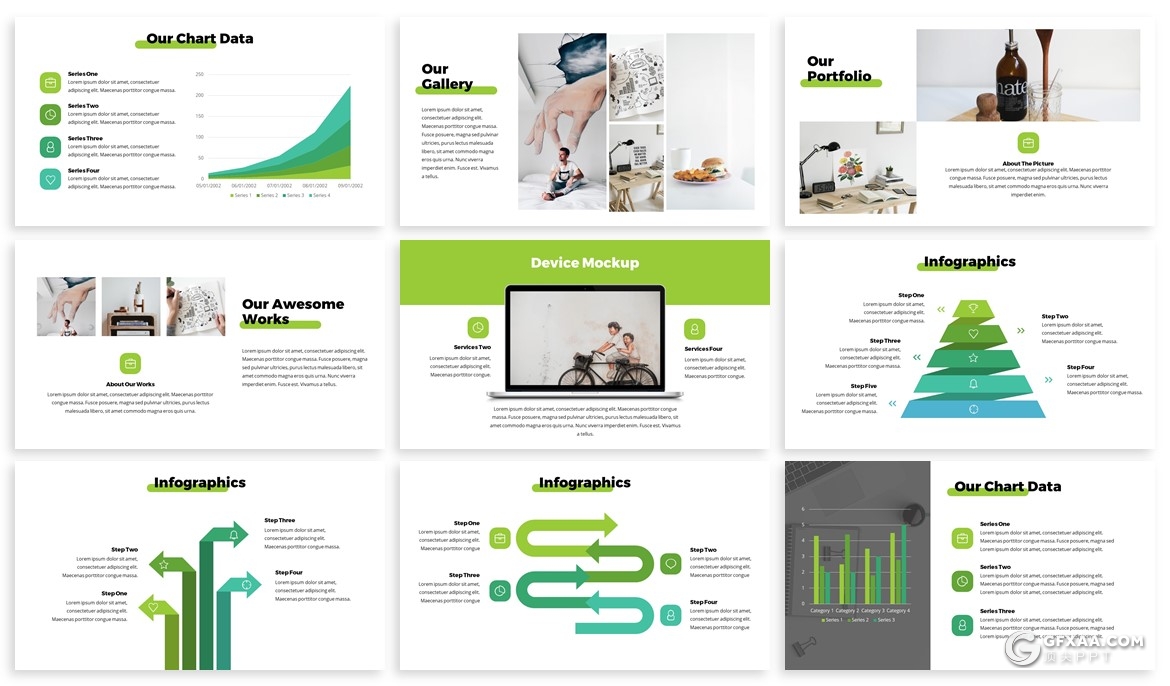 30页3种尺寸公司团队人员介绍商务通用PPT模板 2种底色16:9 4:3尺寸ppt - 顶尖PPT