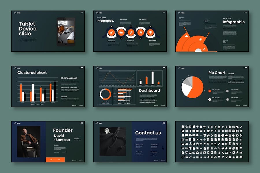 橙色科技商务企业宣传PPT模板 - 顶尖PPT