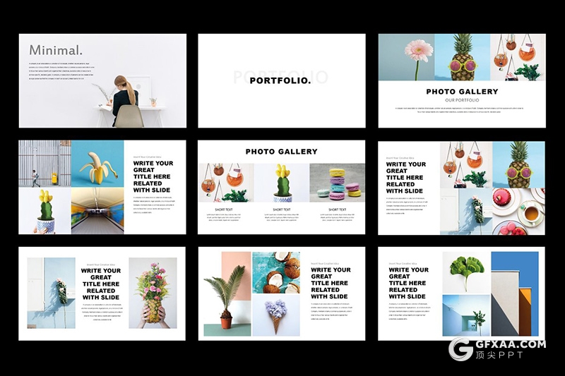 82页极致简约欧美文艺风格PPT模板国外商务多用途PPT模板 - 顶尖PPT