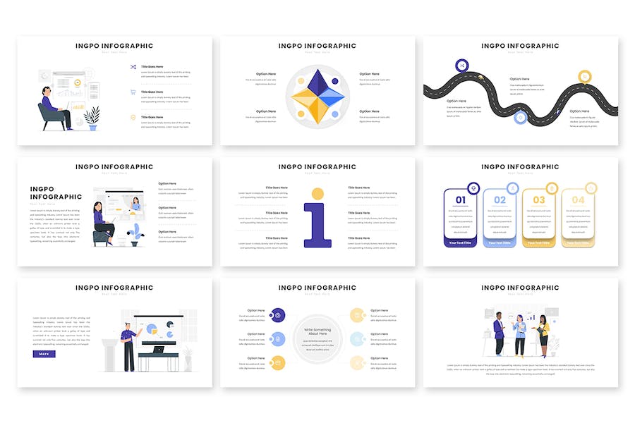 人员信息图形展示方案PPT模板 - 顶尖PPT