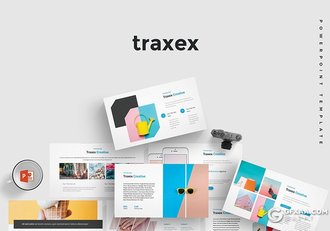 30页扁平化小清新风格商务工作汇报PPT模板 5种主题配色 - 顶尖PPT