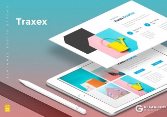 30页扁平化小清新风格商务工作汇报Google slides模板 5种主题配色 - 顶尖PPT