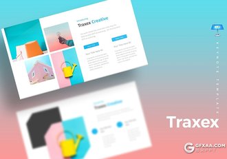 30页扁平化小清新风格商务工作汇报keynote模板 5种主题配色 - 顶尖PPT