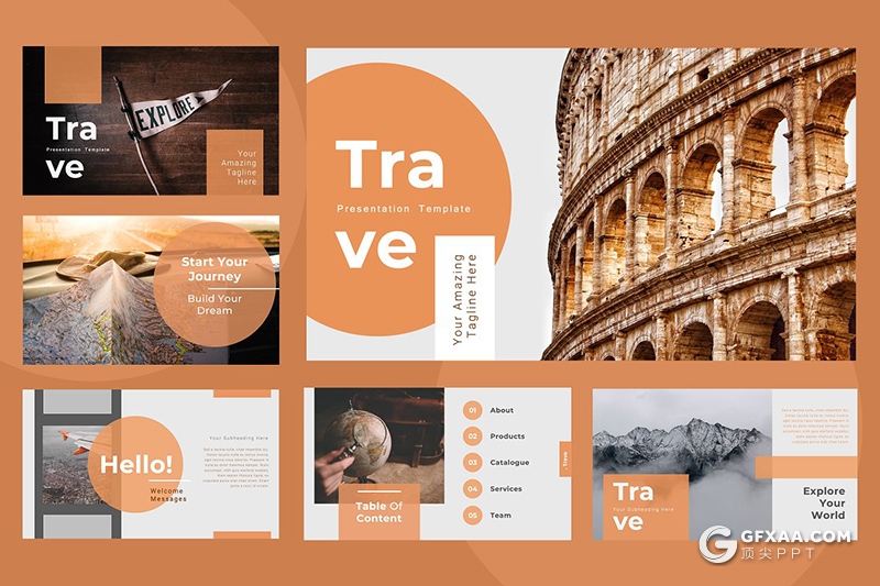 50页旅游社旅游公司业务展示工作汇报商务PPT模板 - 顶尖PPT