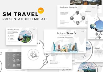 42页高端旅游社旅游公司业务介绍展示工作汇报PPT模板 8种主题配色 - 顶尖PPT