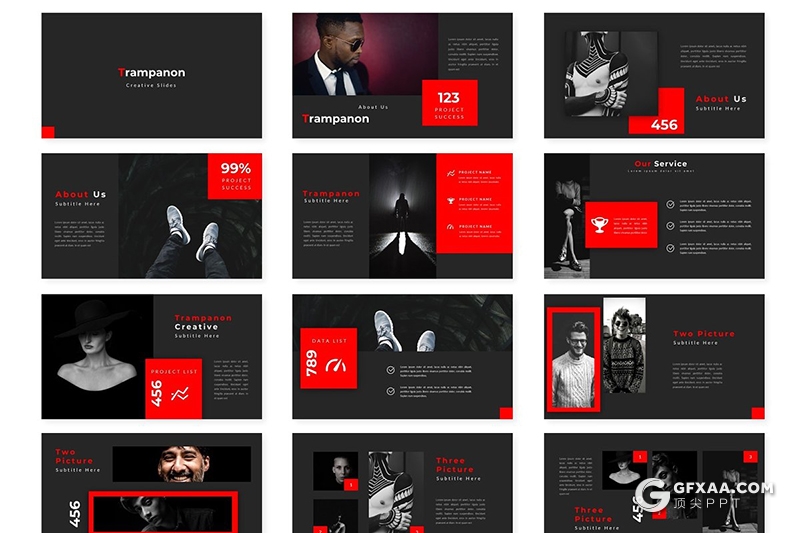 30页扁平化商务工作汇报工作分析Google slides模板 5种主题配色 - 顶尖PPT