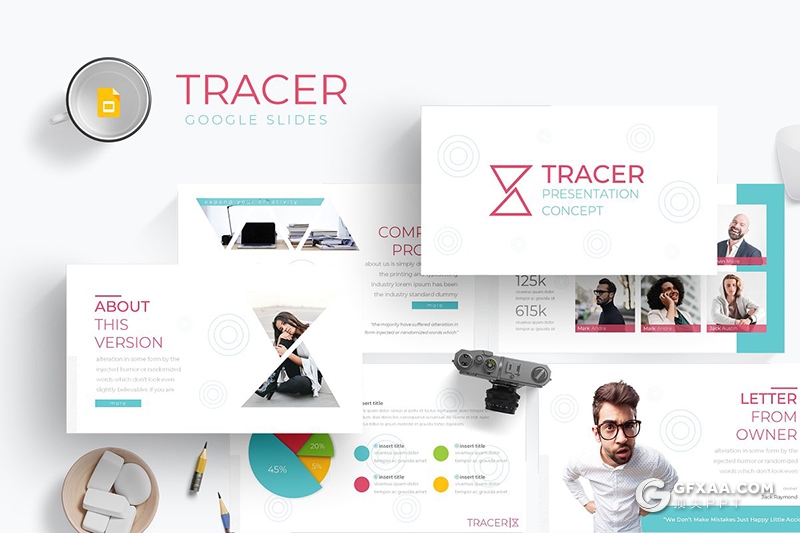 30页5种配色多色搭配企业团队介绍工作汇报Google slides模板 - 顶尖PPT